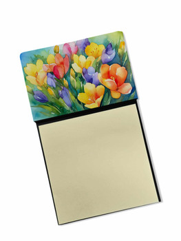Freesias in Watercolor Sticky Note Holder Refillable Dispenser DAC1567 product image at NuMercy