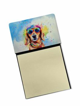 Dachshund Hippie Dawg Sticky Note Holder Refillable Dispenser DAC2498 product image at NuMercy