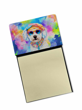 Bichon Frise Hippie Dawg Sticky Note Holder Refillable Dispenser DAC2465 product image at NuMercy