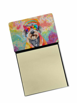 Schnauzer Hippie Dawg Sticky Note Holder Refillable Dispenser DAC2555 product image at NuMercy
