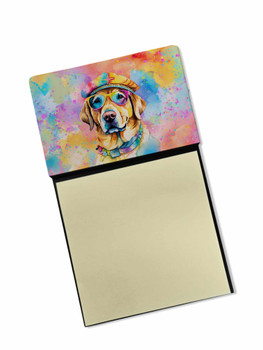 Yellow Labrador Hippie Dawg Sticky Note Holder Refillable Dispenser DAC2528 product image at NuMercy