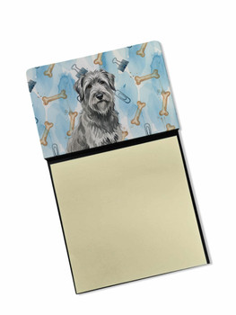 Gray Briard Coworker Watercolor Sticky Note Holder Refillable Dispenser product image at NuMercy