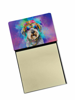 Schnauzer Hippie Dawg Sticky Note Holder Refillable Dispenser DAC2552 product image at NuMercy