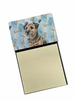 Grizzle and Tan Border Terrier Coworker Watercolor Sticky Note Holder Refillable Dispenser product image at NuMercy