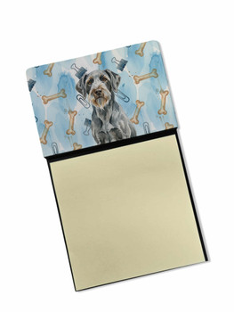 Steel Gray Wirehaired Pointing Griffon Coworker Watercolor Sticky Note Holder Refillable Dispenser product image at NuMercy