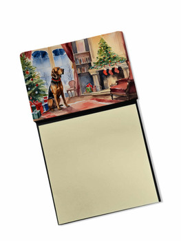 Bloodhound Cozy Christmas Sticky Note Holder Refillable Dispenser product image at NuMercy