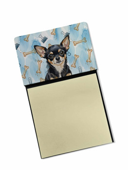 Black and Tan Chihuahua Coworker Watercolor Sticky Note Holder Refillable Dispenser product image at NuMercy