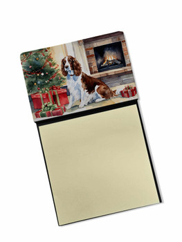 Welsh Springer Spaniel Cozy Christmas Sticky Note Holder Refillable Dispenser DAC2761 product image at NuMercy