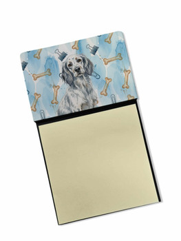 Blue Belton English Setter Coworker Watercolor Sticky Note Holder Refillable Dispenser product image at NuMercy