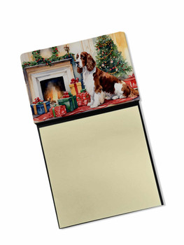 Welsh Springer Spaniel Cozy Christmas Sticky Note Holder Refillable Dispenser DAC2760 product image at NuMercy