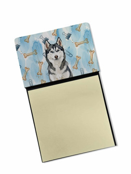 Siberian Husky Coworker Watercolor Sticky Note Holder Refillable Dispenser product image at NuMercy