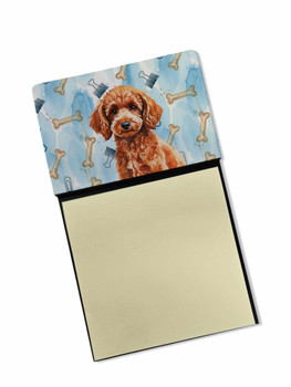 Toy Red Poodle Coworker Watercolor Sticky Note Holder Refillable Dispenser product image at NuMercy