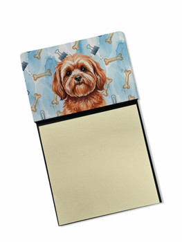 Red Lhasa Apso Coworker Watercolor Sticky Note Holder Refillable Dispenser product image at NuMercy