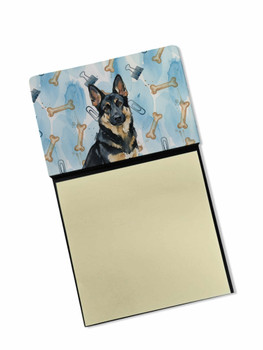 Black and Tan German Shepherd Coworker Watercolor Sticky Note Holder Refillable Dispenser product image at NuMercy