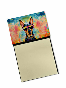 Doberman Pinscher Hippie Dawg Sticky Note Holder Refillable Dispenser DAC2503 product image at NuMercy