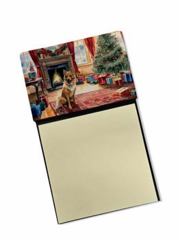 Finnish Spitz Cozy Christmas Sticky Note Holder Refillable Dispenser product image at NuMercy