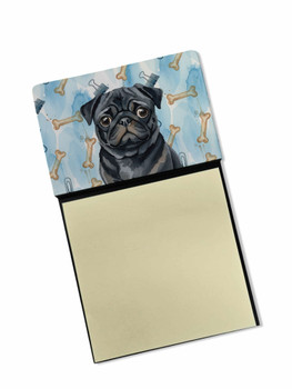Black Pug Coworker Watercolor Sticky Note Holder Refillable Dispenser product image at NuMercy