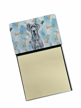 Blue Great Dane Coworker Watercolor Sticky Note Holder Refillable Dispenser product image at NuMercy