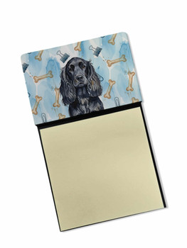 Black English Cocker Spaniel Coworker Watercolor Sticky Note Holder Refillable Dispenser product image at NuMercy