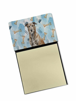 Brindle Irish Wolfhound Coworker Watercolor Sticky Note Holder Refillable Dispenser product image at NuMercy