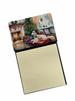 Afghan Hound Cozy Christmas Sticky Note Holder Refillable Dispenser DAC2587 product image at NuMercy
