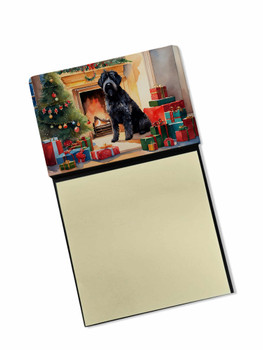 Bouvier des Flandres Cozy Christmas Sticky Note Holder Refillable Dispenser product image at NuMercy