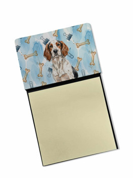 Tricolor English Setter Coworker Watercolor Sticky Note Holder Refillable Dispenser product image at NuMercy
