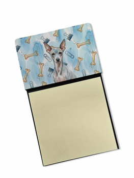American Hairless Terrier Coworker Watercolor Sticky Note Holder Refillable Dispenser product image at NuMercy