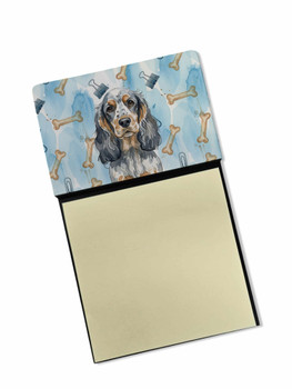 Blue Roan & Tan English Cocker Spaniel Coworker Watercolor Sticky Note Holder Refillable Dispenser product image at NuMercy