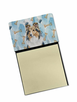 Sheltie Coworker Watercolor Sticky Note Holder Refillable Dispenser product image at NuMercy