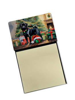 Pug Cozy Christmas Sticky Note Holder Refillable Dispenser DAC2731 product image at NuMercy