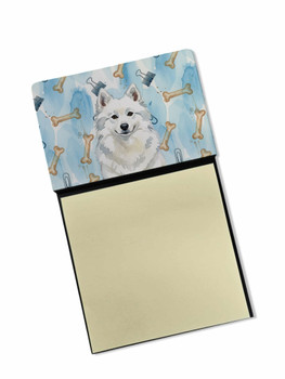 American Eskimo Coworker Watercolor Sticky Note Holder Refillable Dispenser product image at NuMercy