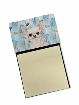 Cream Chihuahua Coworker Watercolor Sticky Note Holder Refillable Dispenser product image at NuMercy