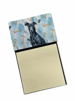 Black Greyhound Coworker Watercolor Sticky Note Holder Refillable Dispenser product image at NuMercy