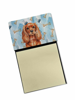 Ruby English Toy Spaniel Coworker Watercolor Sticky Note Holder Refillable Dispenser product image at NuMercy
