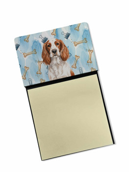 Welsh Springer Spaniel Coworker Watercolor Sticky Note Holder Refillable Dispenser product image at NuMercy