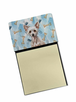 Hairless Chinese Crested Coworker Watercolor Sticky Note Holder Refillable Dispenser product image at NuMercy