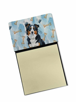 Black Tri American Shepherd Coworker Watercolor Sticky Note Holder Refillable Dispenser product image at NuMercy