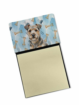 Grizzle and Tan Norfolk Terrier Coworker Watercolor Sticky Note Holder Refillable Dispenser product image at NuMercy