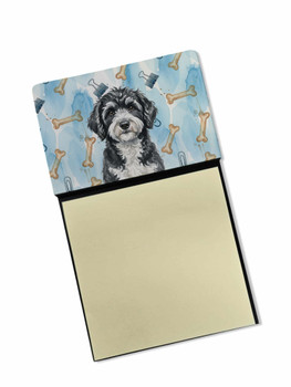Portuguese Water Dog Coworker Watercolor Sticky Note Holder Refillable Dispenser product image at NuMercy