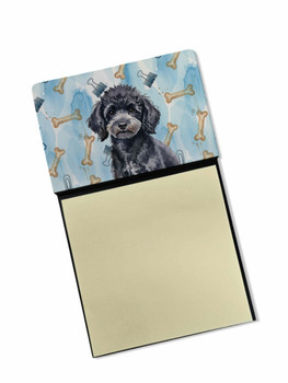 Toy Black Poodle Coworker Watercolor Sticky Note Holder Refillable Dispenser product image at NuMercy