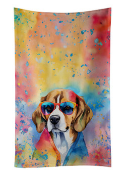 Beagle Hippie Dawg Kitchen Towel Dish Cloths product image at NuMercy