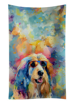 Afghan Hound Hippie Dawg Kitchen Towel Dish Cloths product image at NuMercy
