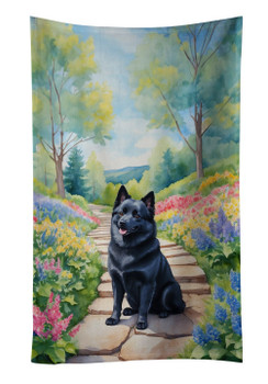 Schipperke Spring Path Kitchen Towel Dish Cloths product image at NuMercy