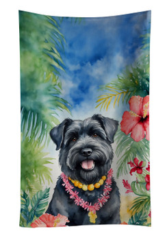 Bouvier des Flandres Luau Kitchen Towel Dish Cloths product image at NuMercy