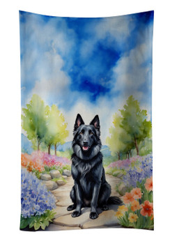 Belgian Sheepdog Spring Path Kitchen Towel Dish Cloths product image at NuMercy