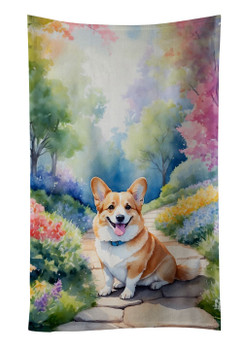 Corgi Spring Path Kitchen Towel Dish Cloths DAC6609 product image at NuMercy