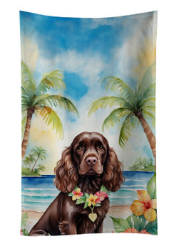 Cocker Spaniel Luau Kitchen Towel Dish Cloths DAC6410 product image at NuMercy