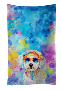 Bichon Frise Hippie Dawg Kitchen Towel Dish Cloths DAC2465 product image at NuMercy