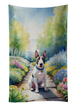 Bull Terrier Spring Path Kitchen Towel Dish Cloths DAC6587 product image at NuMercy